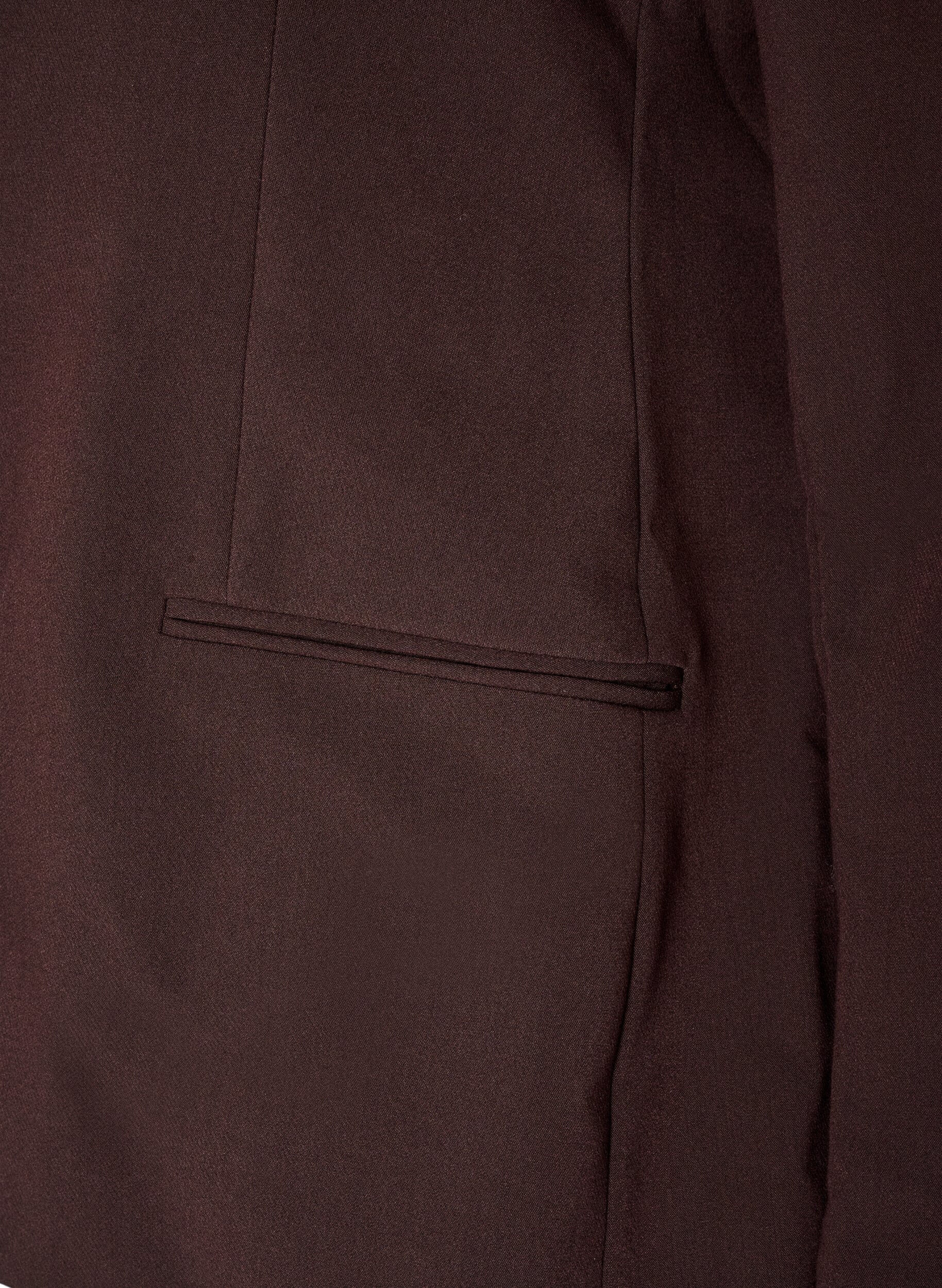 ZizzifashionClassic blazer with a single button closure, Brown, Packshot image number 3