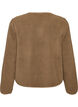 Teddy jacket with a round neck and buttons, Brown, Packshot image number 1