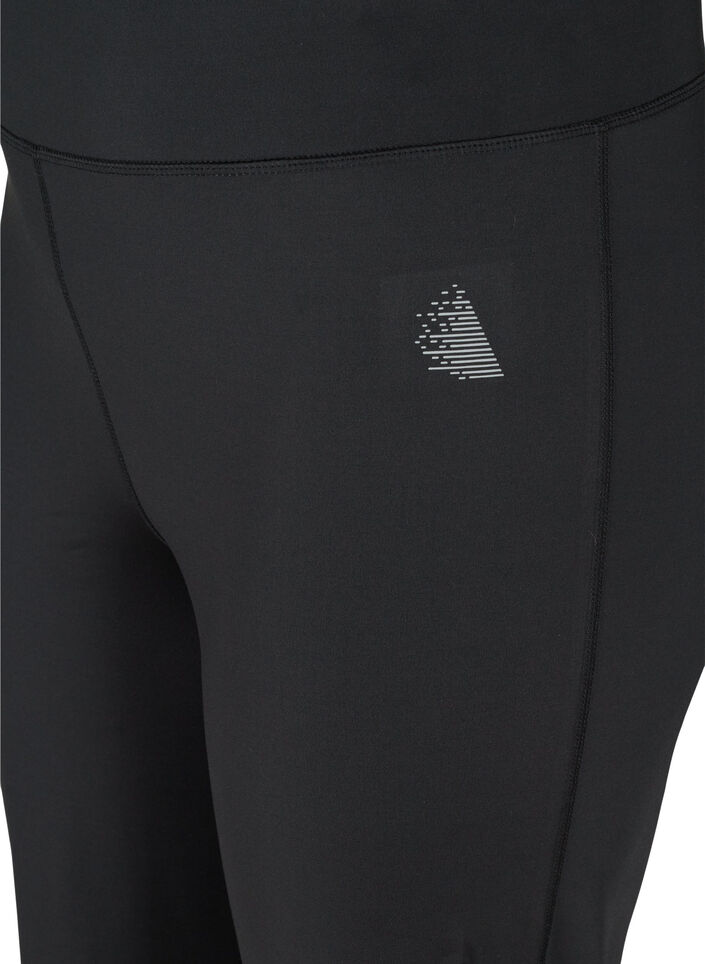 Flared workout bottoms, Black, Packshot