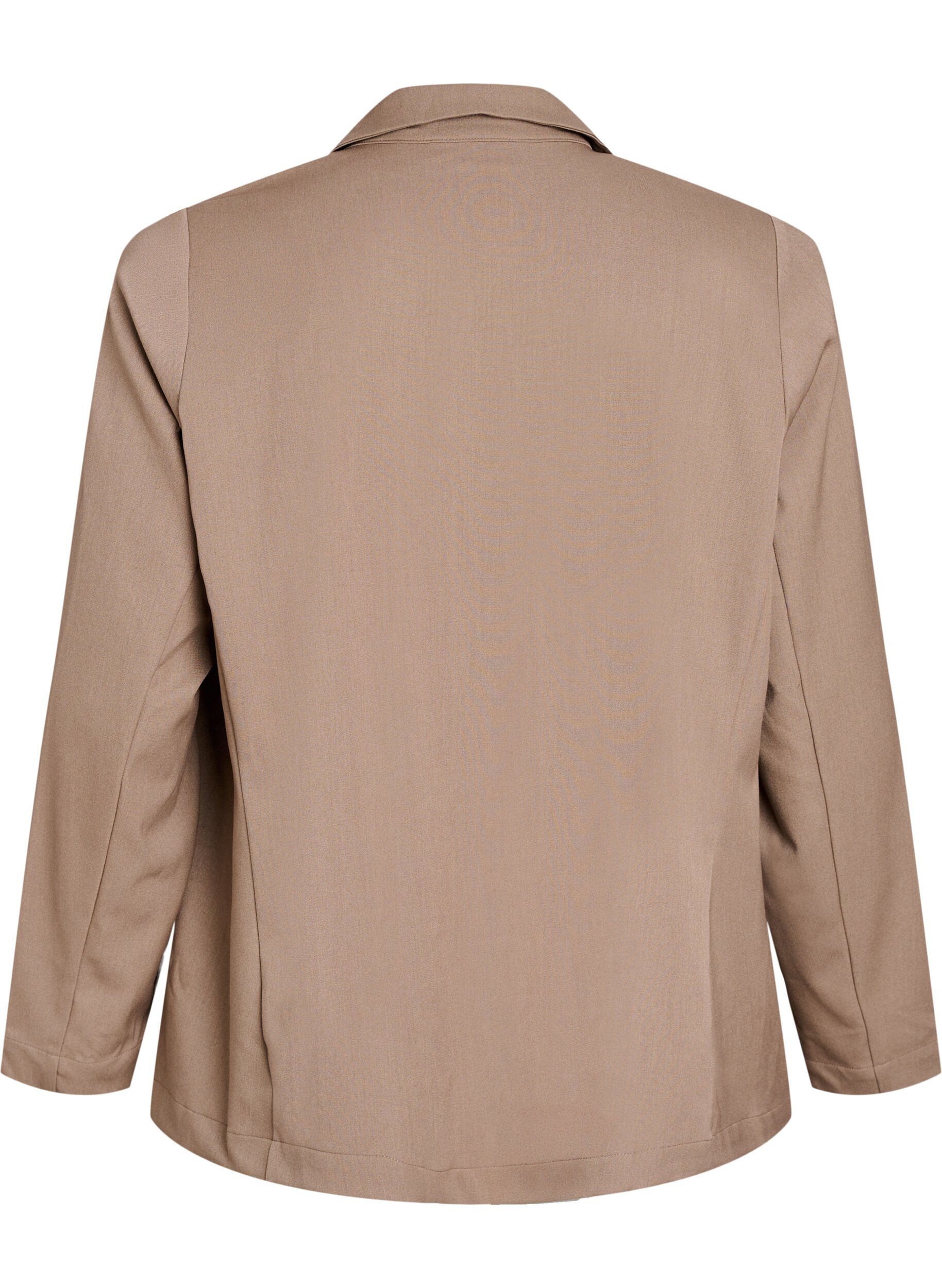 Zizzifashion Open blazer with pockets, Brown, Packshot image number 1