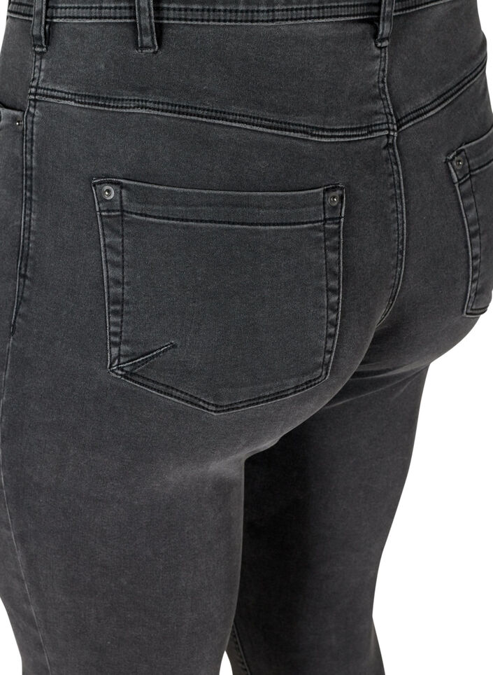 Cropped Amy jeans with a zip, Grey, Packshot image number 3
