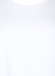Short sleeved cotton blend t-shirt, White, Packshot image number 2