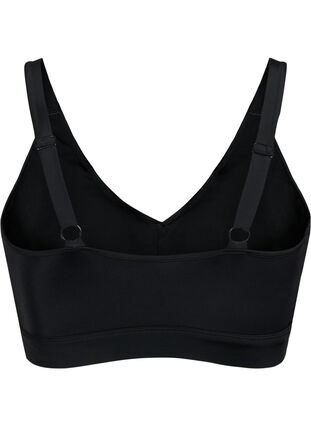 Bikini top with ruffles and removable pads, Black, Packshot image number 1