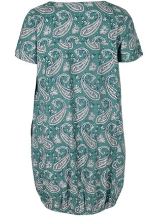Short-sleeved, printed cotton dress, Paisley, Packshot image number 1