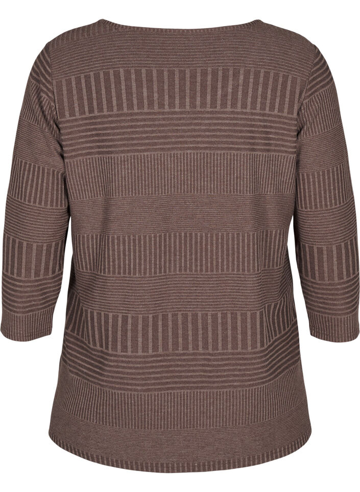 Blouse with 3/4 sleeves and striped pattern, Ch. Martini Mel., Packshot image number 1