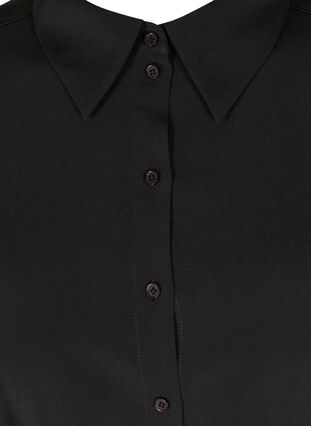 Shirt dress with tie-string and buttons, Black, Packshot image number 2