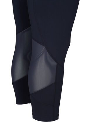 Exercise capris with mesh, Night Sky, Packshot image number 3