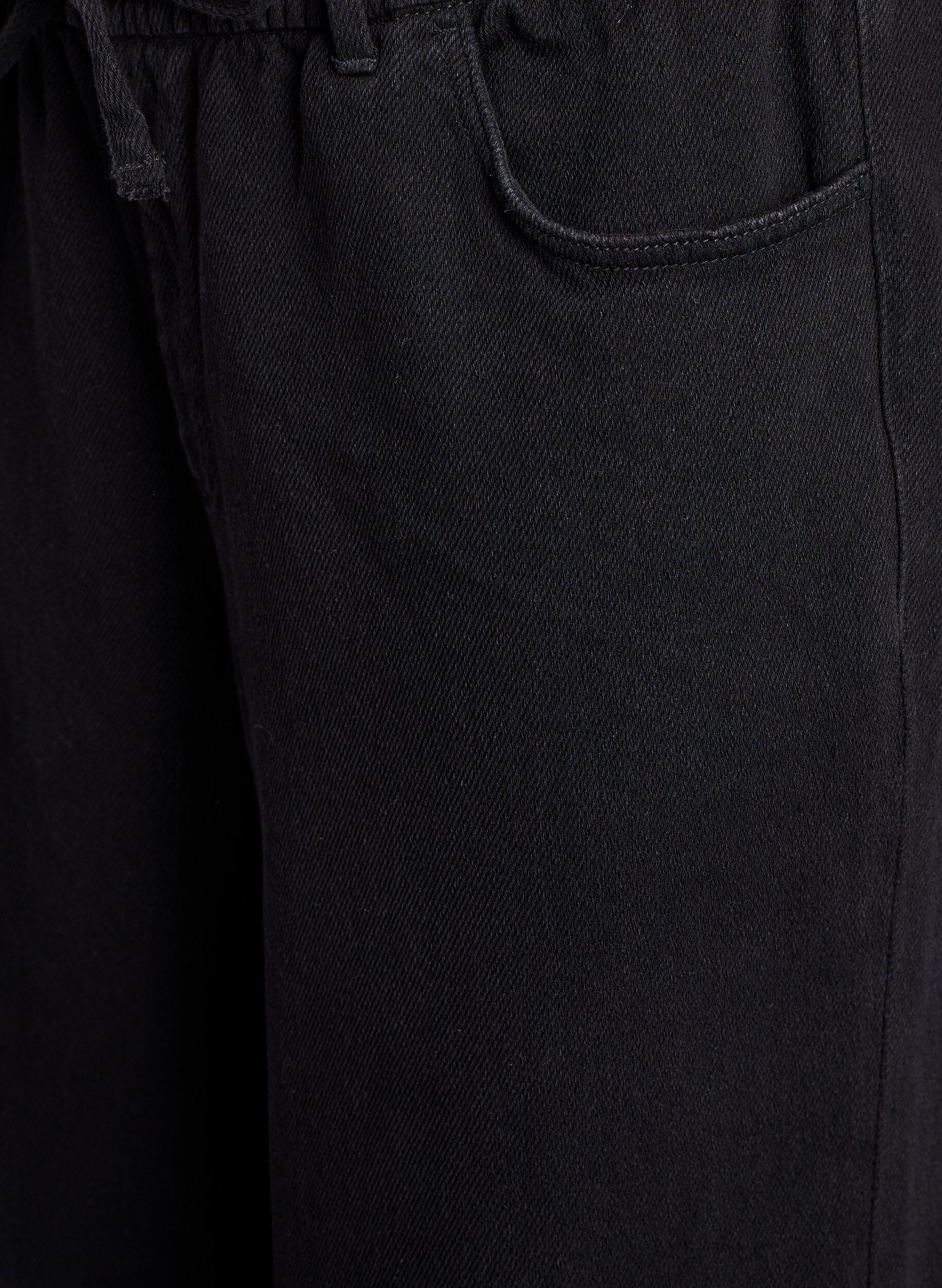 ZizzifashionLoose-fit jeans with an elasticated waistband and a drawstring, Black, Packshot image number 2