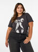 Cotton T-shirt with front print, Dark Grey, Model image number 0