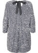 Sequin dress with bow detail, Silver, Packshot image number 1
