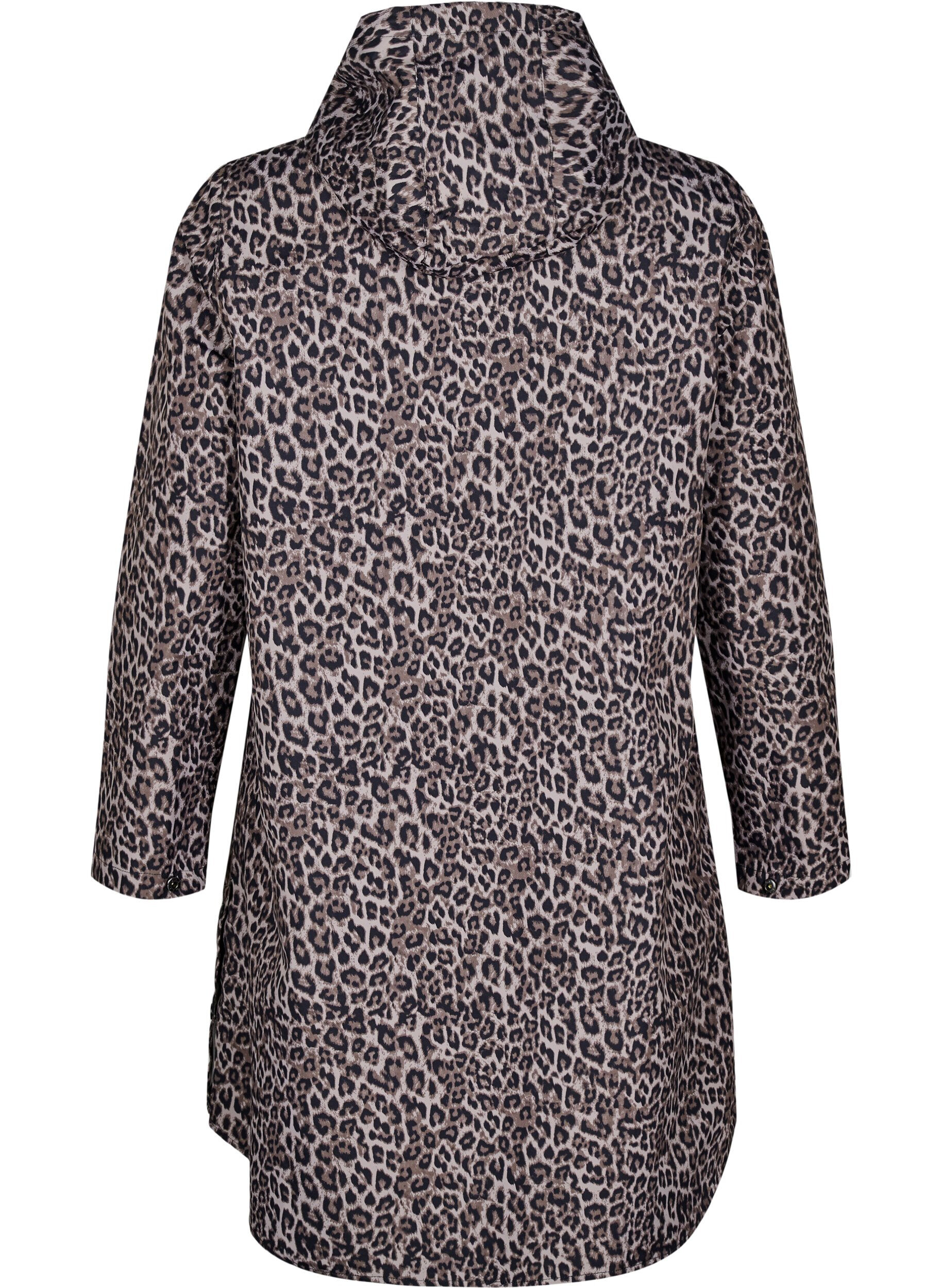 Zizzifashion Rain jacket with pockets and hood, Brown, Packshot image number 1