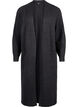 Long knitted cardigan with pockets, Dark Grey Melange, Packshot image number 0