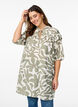 Viscose tunic with print, Oil Green Grap. AOP, Model image number 0