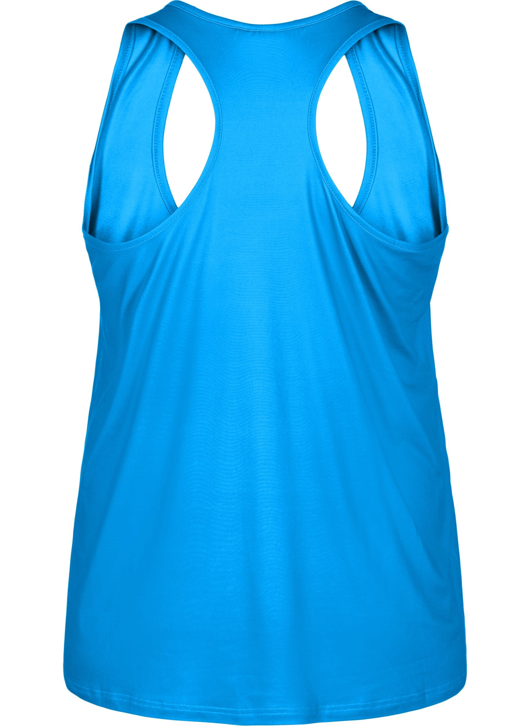 Zizzifashion Workout top with racer back, Blue, Packshot image number 1