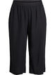 Cropped trousers in linen and viscose, Black, Packshot image number 0