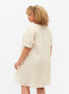 V-neck dress in cotton blend with linen, Sandshell, Model image number 1