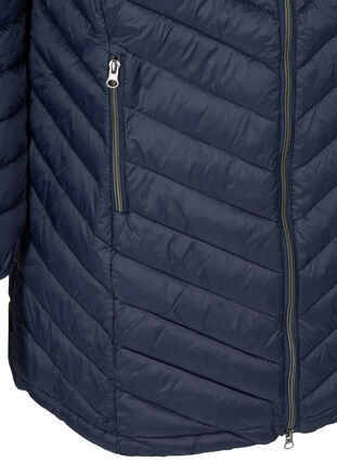 Long, quilted, lightweight jacket, Night Sky, Packshot image number 3