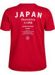T-shirt with text print and round neck, Red, Packshot image number 1