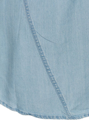 Short-sleeved lyocell tunic, LIGHT BLUE WASH, Packshot image number 2