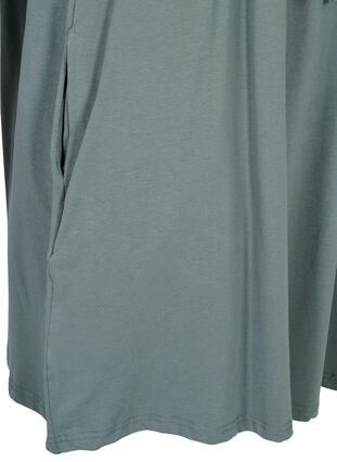 Short-sleeved cotton tunic , Balsam Green Solid, Packshot image number 3