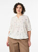 Blouse with print and 1/2 sleeves, Vanilla, Model image number 0