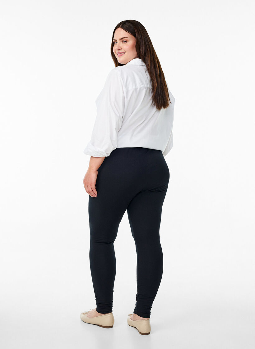 Leggings in cotton with lining, Black, Model image number 2