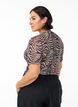 Mesh blouse with short sleeves, Black, Model image number 2