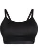 Lightly padded sports bra, Black, Packshot image number 0