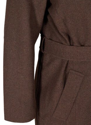 Long jacket with pockets and belt, Coffee Bean Mel., Packshot image number 3