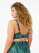 Padded bikini top with print, Green, Model image number 2