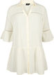 Organic cotton tunic with feminine details, Antique White, Packshot image number 0