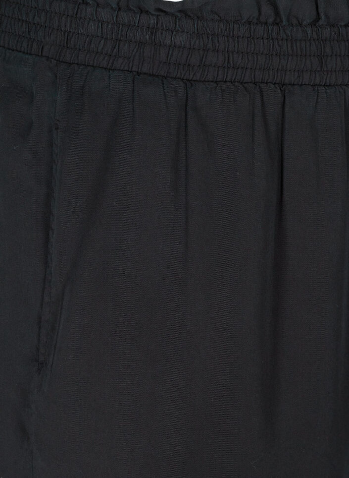 Loose Bermuda shorts with smock, Black, Packshot image number 2