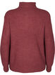 Knitted sweater with high neck and zipper, Red, Packshot image number 1