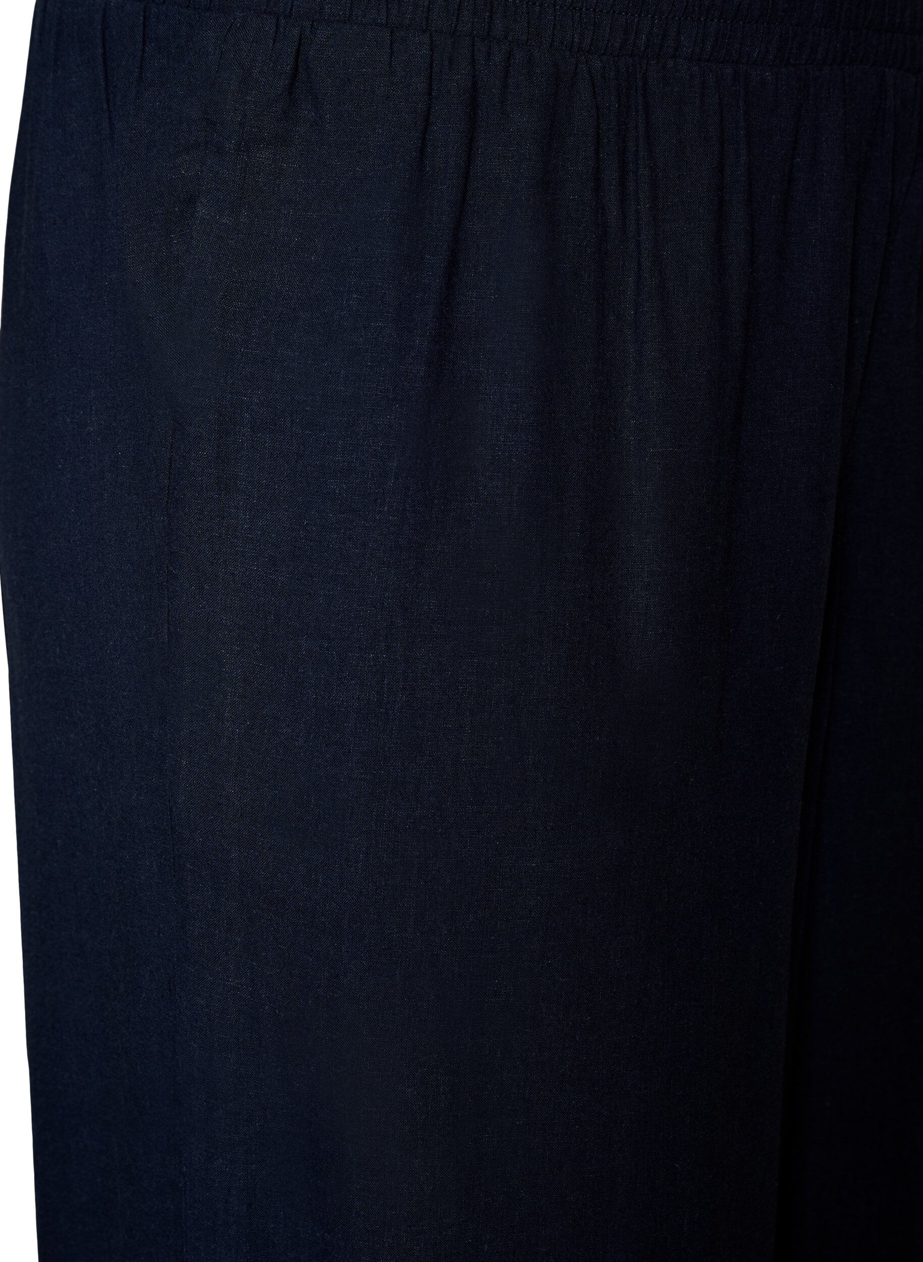 Zizzifashion Wide-leg linen and viscose trousers, Blue, Packshot image number 2
