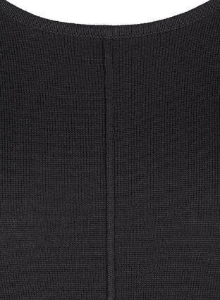 Long-sleeved knitted dress with an A-line shape, Black, Packshot image number 2