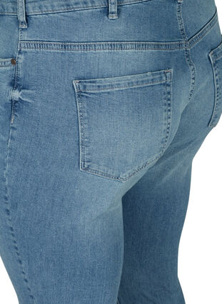 Extra slim Sanne jeans with distressed details, Light blue denim, Packshot image number 3