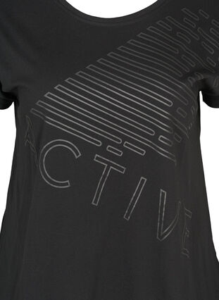 T-shirt with print, Black, Packshot image number 2