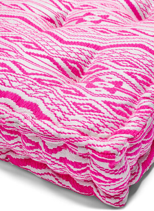 Box cushion with pattern, Pink, Packshot image number 1