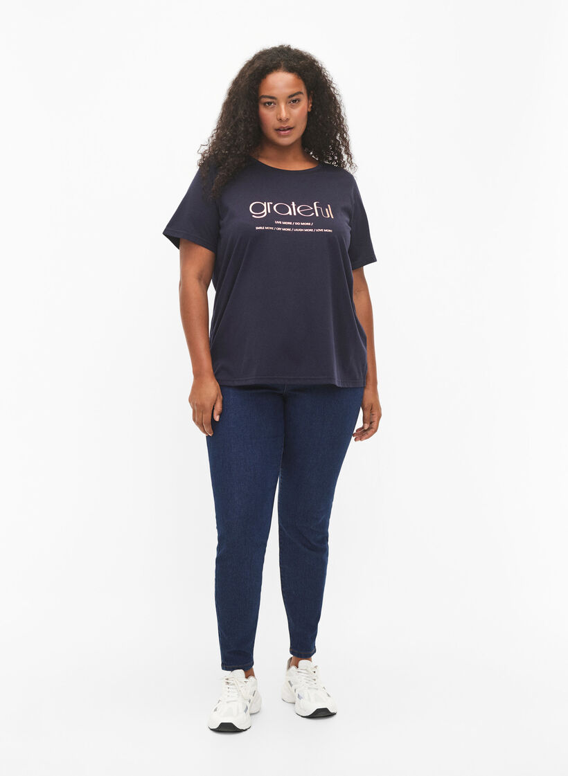 FLASH - T-shirt with motif, Navy Bl Rose Gold, Model image number 2