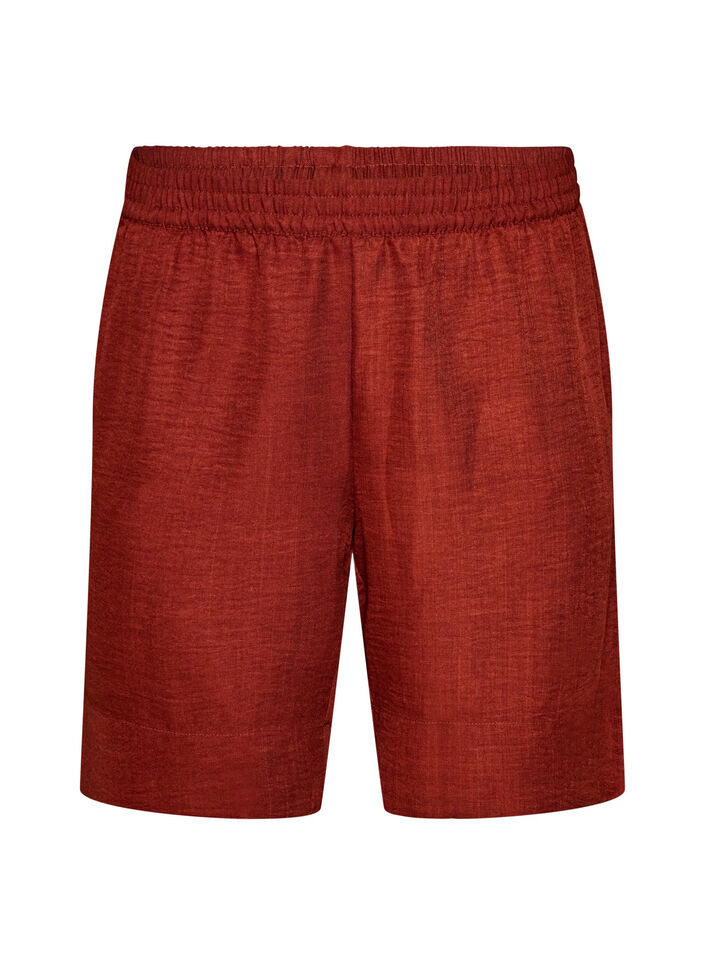 Shorts with pockets and high waist, Red, Packshot image number 0