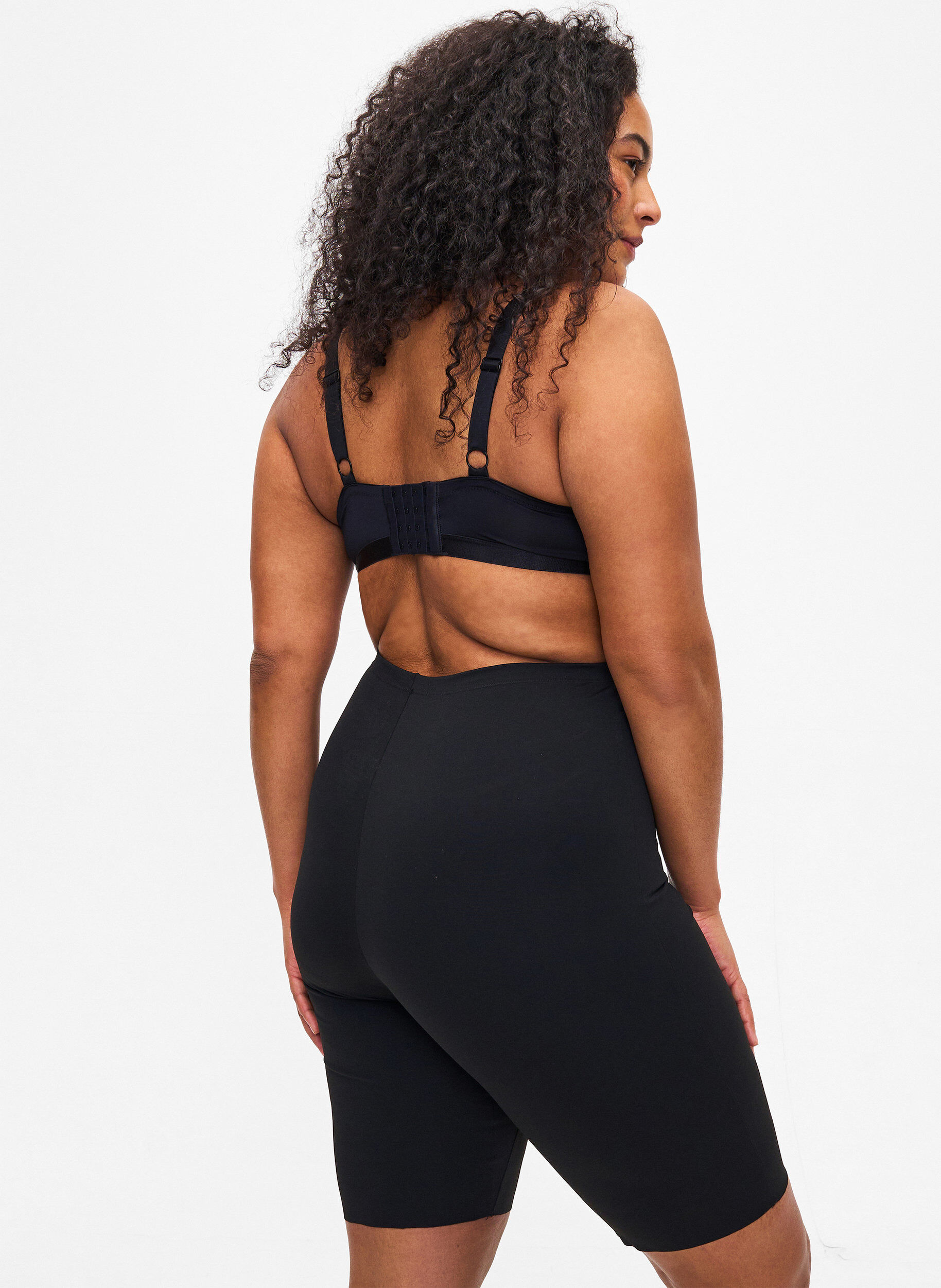 ZizzifashionLight shapewear long shorts, Black, Model image number 1