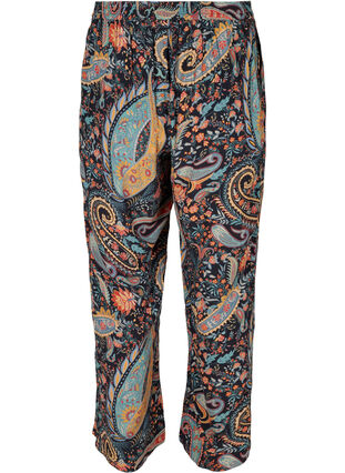 Loose viscose trousers with paisley print, Paisley AOP, Packshot image number 1