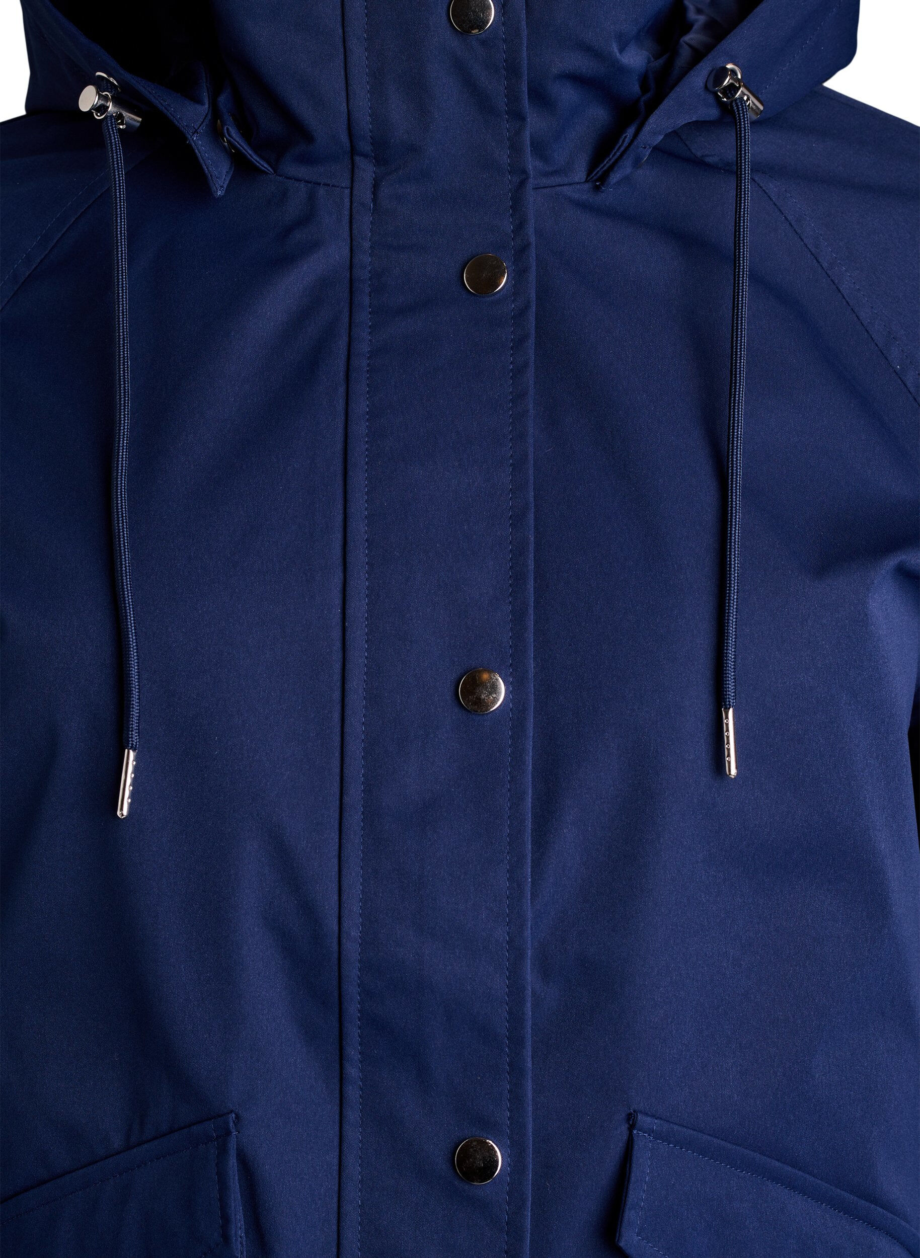 ZizzifashionShort spring jacket with detachable hood, Blue, Packshot image number 2