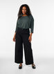 Jersey blouse with 3/4 sleeves, Green, Model image number 1