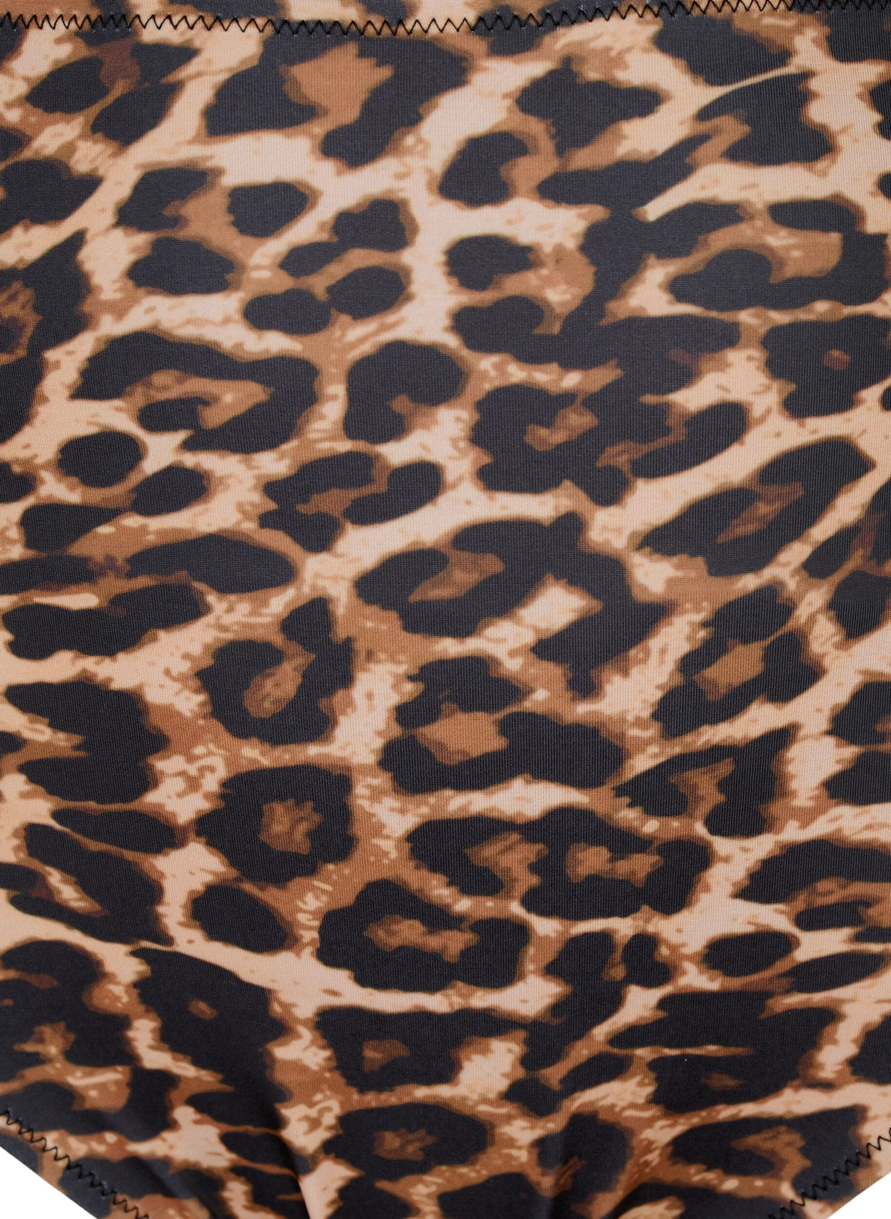 Zizzifashion High waisted leopard print bikini bottom, Leopard Print, Packshot image number 2