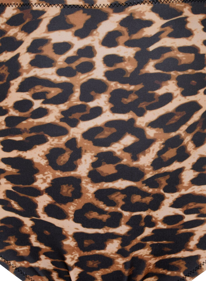 High waisted leopard print bikini bottom, Leopard Print, Packshot image number 2
