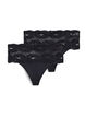 2-pack thong with wide lace edge, Black, Packshot image number 0