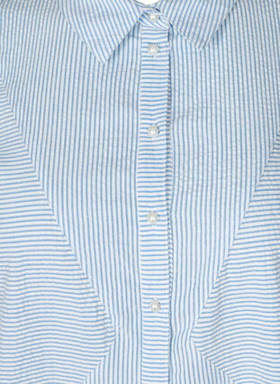 Long striped shirt in cotton, Skyway Stripe, Packshot image number 2