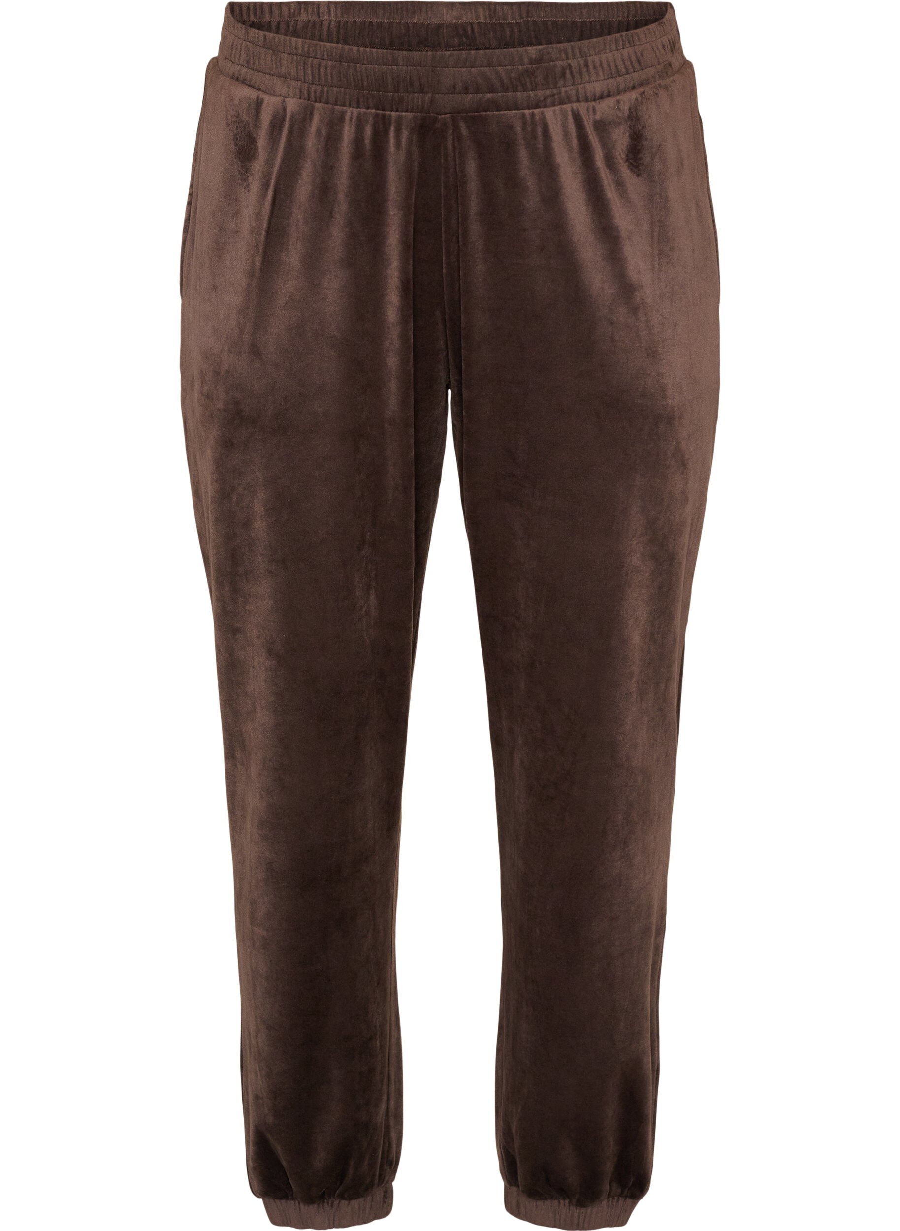Loose velour trousers
