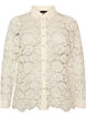 Lace shirt with pearl buttons, Vanilla, Packshot image number 0